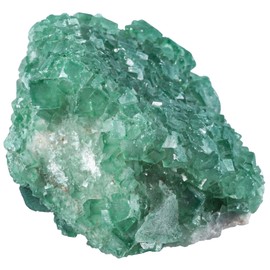 mookaitedecor Natural Fluorite Raw Crystal Druse Geodes, Irregular Green Stone Mineral Sample Rough Stone Gemstone for Meditation Reiki Decorative Stones, 201-300 g