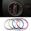 자동차 헤드라이트 스위치 장식 프레임 트림 링 스티커, 폭스바겐 VW
