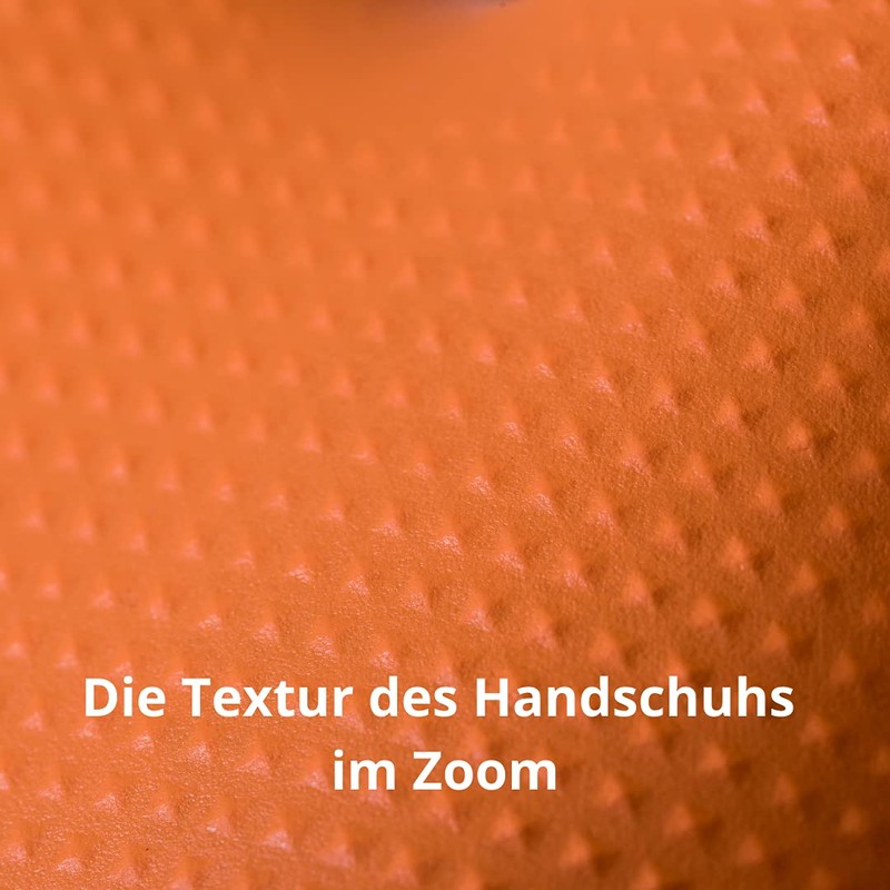 Mercator POWERGRIP Nitrile Gloves, Powder-free, Orange, Size: XL - 50