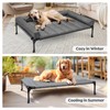 Veehoo Cooling Elevated Dog Bed + Waterproof Removable Pillow-Top Mat,