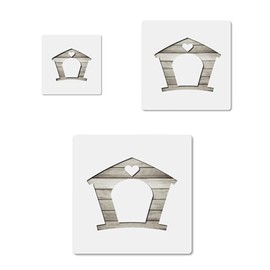 House Dog Heart Garden, quality mylar stencil pack in 3 sizes, reusable for crafts and diy projects CCSTE-19195