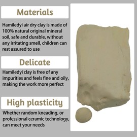 Hamiledyi 6.6 LB Natural Air Dry Clay Self Hardening Oven Bake Clay Sculpting Clay Tool Set All Purpose Modeling Clay for Ceramic DIY Art Class for 15+ Years Old (Dark Yellow)