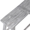 Boraam Sonoma Bench, Storm Gray Wire-Brush