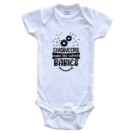 Really Awesome Shirts Engineering Engineer Funny Cute Baby Bodysuit Bundle (3 Piece Set), 3-6 Months White