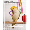 DIYUQISHI 12-Pack Bird Bell Ball Chew Toys, Non-Toxic PP, Cage
