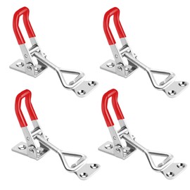 4 Pack Metal Toggle Latch,Box Closure Tension Lock Toggle Clamp Latch Adjustable Toggle Latch Quick Release Toggle Catch Latch for Tool Boxes Trunk Cases (Silver)