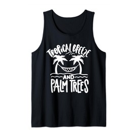 Tropical Breeze And Palm Trees, Summer Beach Tank Top
