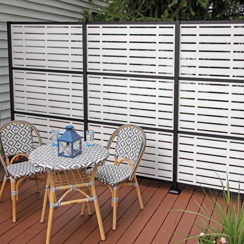 2 ft. x 4 ft. Matte Black Aluminum Decorative Screen