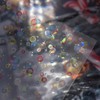 Laser Aurora Shell Soap Bubble Nail Stickers Flash Light Water