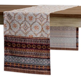 Maison d' Hermine Table Runners 100% Cotton 14.50Inch x 72Inch Tablerunner, Decorative Table Runner, Dining, Buffet & Camping, Fair Isle (Single Layer) - Thanksgiving/Christmas