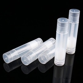 100pcs Transparente Bálsamo Labial Botella, 5ml Portátil Plástico Vacío Brillo de Labios Bálsamo Tubos con Varita, Reutilizables DIY Lipstick Botella Contenedor Viales para el Hogar Oficina Viajes