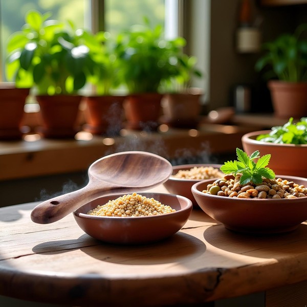 Japanese-Style Wooden Rice Paddle - Food-Safe Teak Scooper for Sushi,