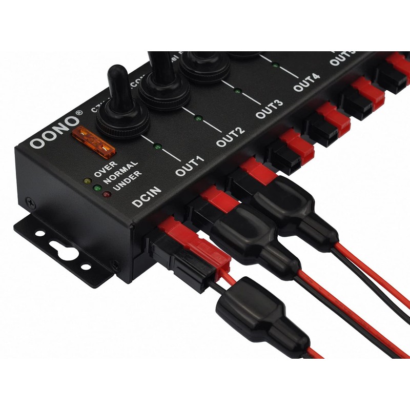 OONO 8 Channel Connector Power Splitter Distributor Source Strip, with