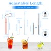 Set of 3 Stainless Steel Straws, Reusable Telescopic Straws, Portable