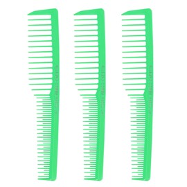 Allegro Combs 6000 Wide Tooth Vented Hair Combs - Set of 3 (Neon Green)