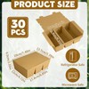 30 Pack 50 oz Paper To Go Containers, 3 Compartment