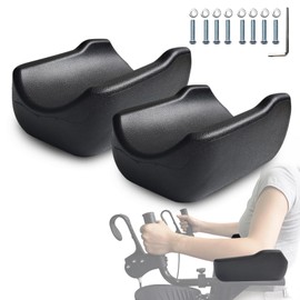 Alliseniors 2 Pack Walker Armrest Pad, Universal Repacement Rollator Armrest Pad, Rollator Arm Support Pad for Upright Walkers, Standard Walker, Rollator Walkers, Mounting Hole 5.31" * 1.46”