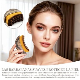 2PCS Lymphatic Contour Face Brush – Set de Cepillos para Masaje Facial, Herramienta de Belleza y Relajación Muscular, Diseño Ergonómico con Cerdas Sua