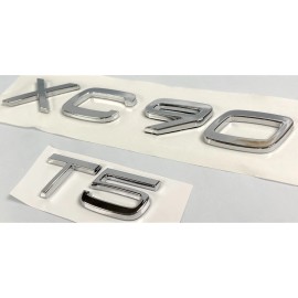 Unbranded CHROME XC90 + T5 FIT VOLVO XC90 REAR TRUNK NAMEPLATE EMBLEM BADGE LETTERS NUMBER