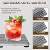 4PCS Gray Diatomite Tray Set, Water Absorbing Stone Coasters for