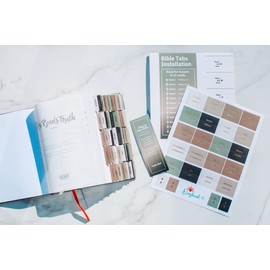 Decorative Bible Tabs for Women (96 Pieces) - Earth Tone Neutral Gold Foil Bible Tabs - Laminated Bible Labels Tabs – Remove & Replace Bible Index Tabs - Bible Study Supplies for Women (Willow)