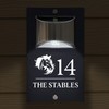 Custom Signs Solar Illuminated Modern Anthracite House Number Sign 24cm
