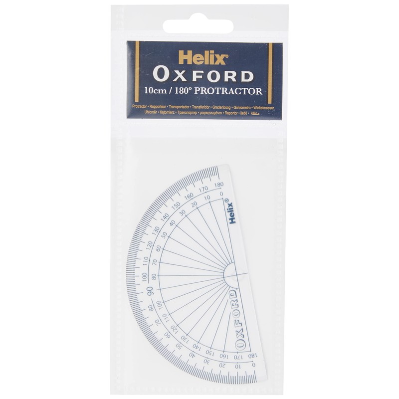 Helix Oxford 10cm 180 degree Protractor