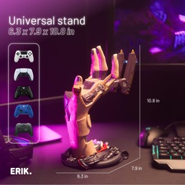 Grupo Erik Gaming Controller Holder Cyberpunk & Headphone Holder Cool Things for Teenage Girls Gaming Gadgets Cool Gift Idea & Decoration for Gamers 16 x 20 x 27.5 cm