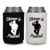 Funny Beer Can Coolers, Dinner is Poured Coolies, Funny Coolies