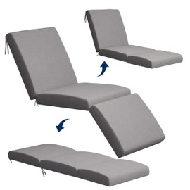 strusery Replacement Chaise Lounge Cushions 71"x22"x4.7" Waterproof Outdoor Seat Cushions - Fade Resistant Patio Chair Pads for Poolside, Garden, Beach & Outdoor Furniture