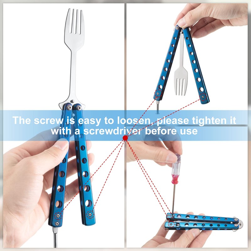 Eaasty 3 Pieces Butterfly Comb, Butterfly Fork and Spoon Set,