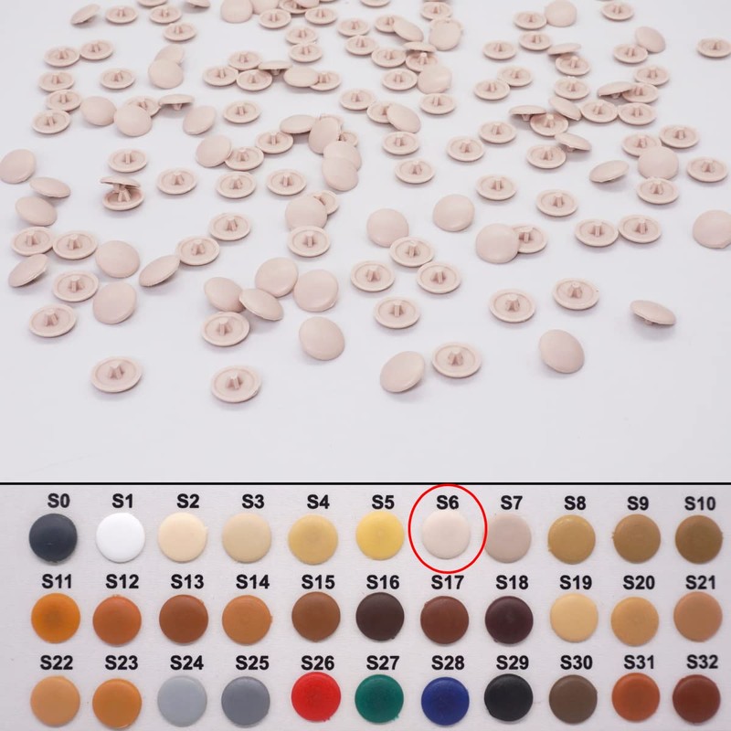 Pack of 50 Pozidriv Screw Lids 12mm Diameter Pozidriv Head