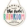 HSNBT Kids Bathroom Door Decor, Boho Children's Toilet Wall Hanging