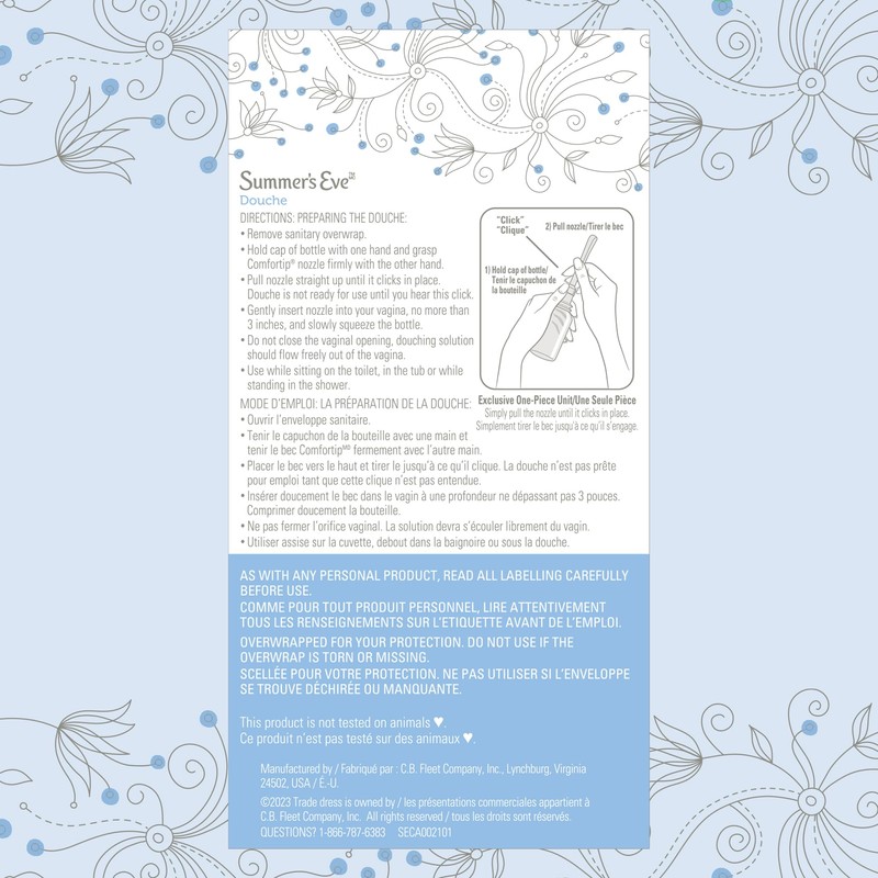 Summer's Eve Extra Cleansing Vinegar and Water Douche, 2 count,