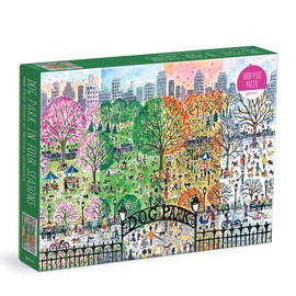 Galison Michael Storrings Dog Park in Four Seasons 1000 Piece Puzzle from Galison - Beautiful 1000 Piece Puzzle for Adults, Challenging and Fun, Thick and Sturdy Pieces, Great Gift Idea