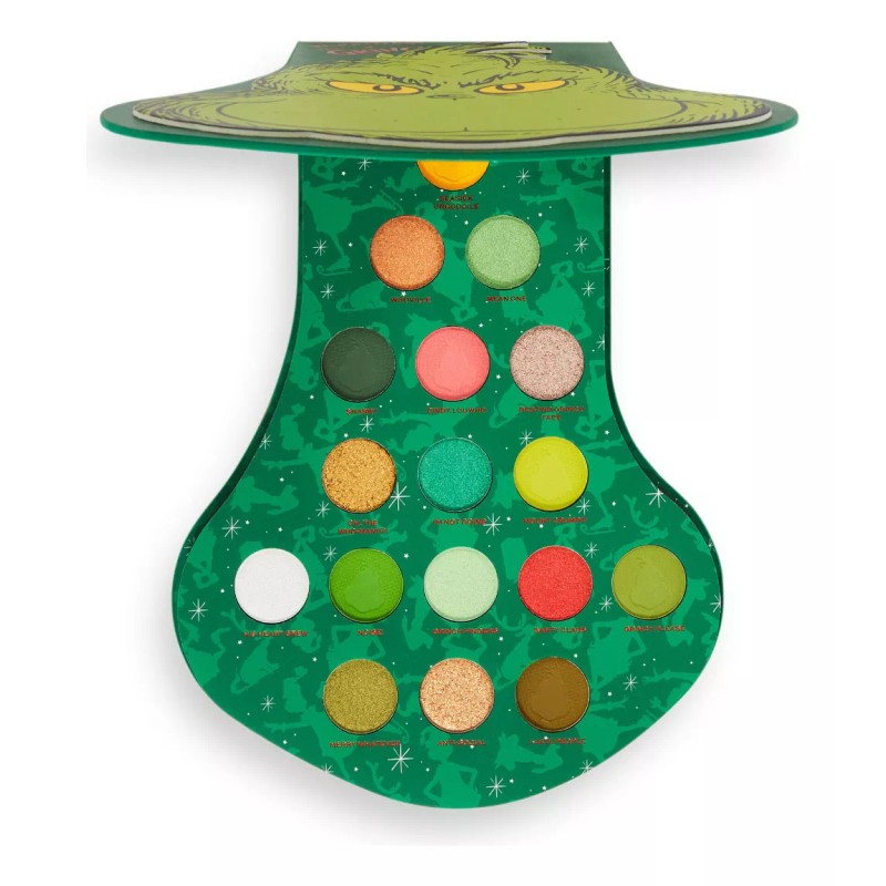 Revolution X Grinch, 17 Tonos, Paleta Maquillaje Original