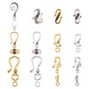 Beadthoven 60sets 8 Styles Tibetan S Hook Ring Toggle Clasps