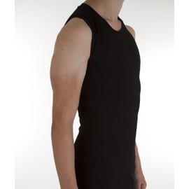 Comfizz Level 1 Support Vest: Mens, Light Support Ideal for Post Surgery, Small Hernias & High Sited Stomas (L/XL, Black)