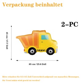 Excavator Balloons Large Car Foil Balloons Tractor Birthday Decoration Children's Gifts Birthday Balloons Baby Show Construction Birthday Party Decoration Pack of 2