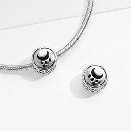 925 Sterling Silver Blessing of the Moon Charms for Bracelets and Necklaces Pendants Beads Charms Jewelry for Women Fit Pan Charms Bracelet Christian Bible Verse Charm Prayer Faith Religious Charms