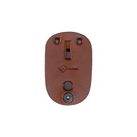 Aker Leather 590 Porta credencial federal con clip, color marrón