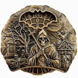 DND Spinner Metal Dice Unique Roulette Dice, D4,D6, D8, D10, D12,D20,D% 7-in-1 Metal dice, Perfect for D&D Dungeons and Dragons, RPG and Pathfinder Role Playing Games (Paleobronze- Spectre)