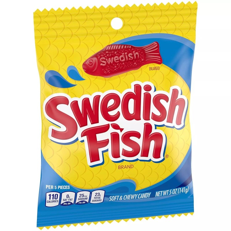 SWEDISH FISH Original, Soft & Chewy, Delicious Red Candy, 5-Ounce