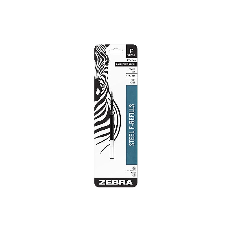 12 PACK: Zebra Pen F-Refill 0.7mm Black 1 per pack