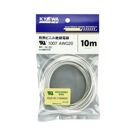 Kyowa Harmonet UL1007 AWG20 Heat Resistant Vinyl Insulated Wire, 32.8 ft (10 m), White