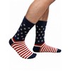 FancyBull American Flag Socks for Men Novelty 4th July Cotton