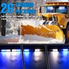Afurkuot 2-in-1 Blue & White LED Windshield Dash Strobe Lights,