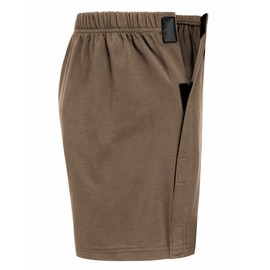 Deyeek Unisex Tear Away Shorts Side Snap on Shorts Mens Cotton Post Knee Surgery Must Haves After Hip Surgery Gifts Khaki