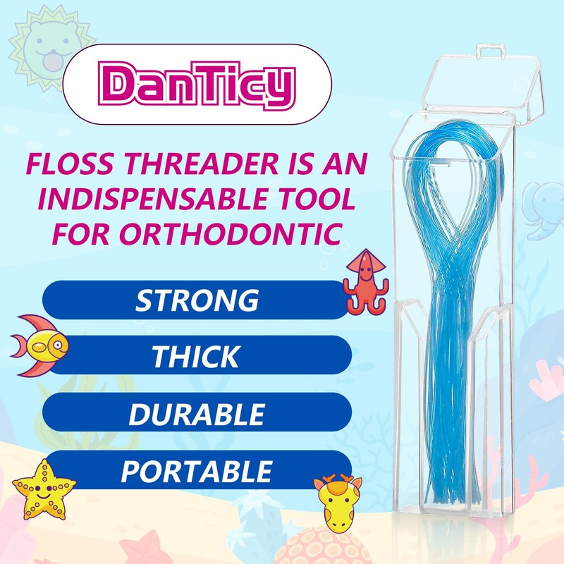 Preteen Kids Floss Threaders, Deep Clean Orthodontic Threader Floss for