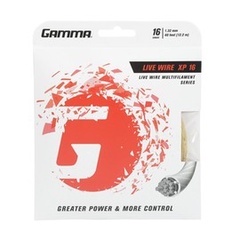Gamma Live Wire XP 16g Natural Color Multifilament Tennis Racquet String (2 Sets)